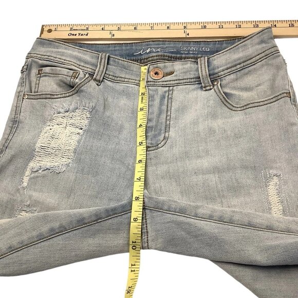 INC Denim Skinny Leg Regular Fit Mid Rise Blue Denim Jeans Womens Size 0 - Picture 5 of 10